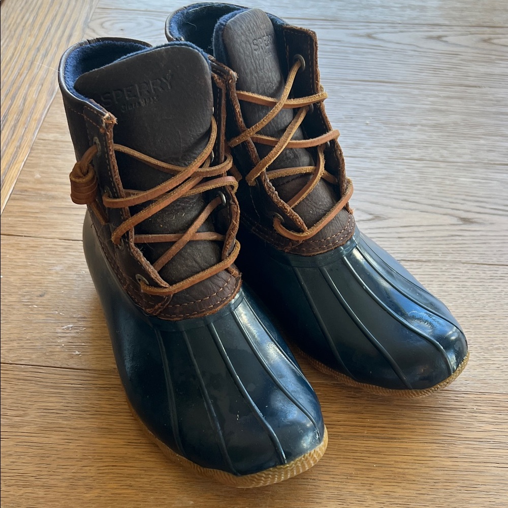 Sperry Women's Duck Boots Navy/Brown